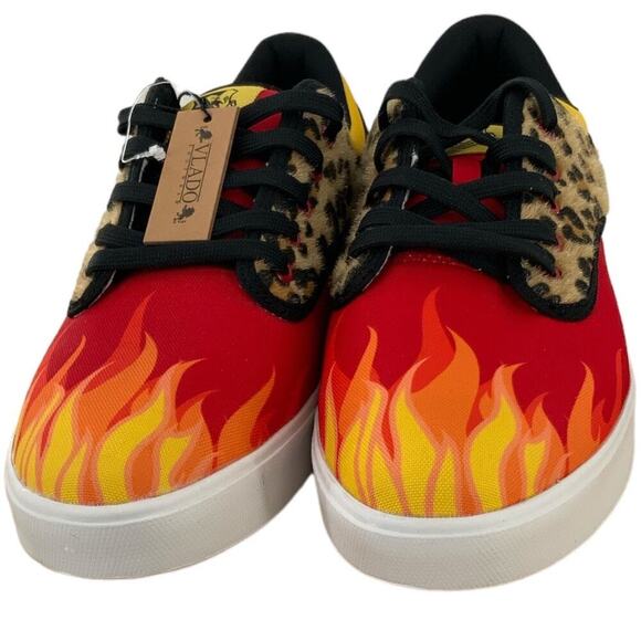 Vlado Spectro 3 Limited Edition Flames Mens Shoes Sz 11 Leopard Print Multicolor - Picture 7 of 13